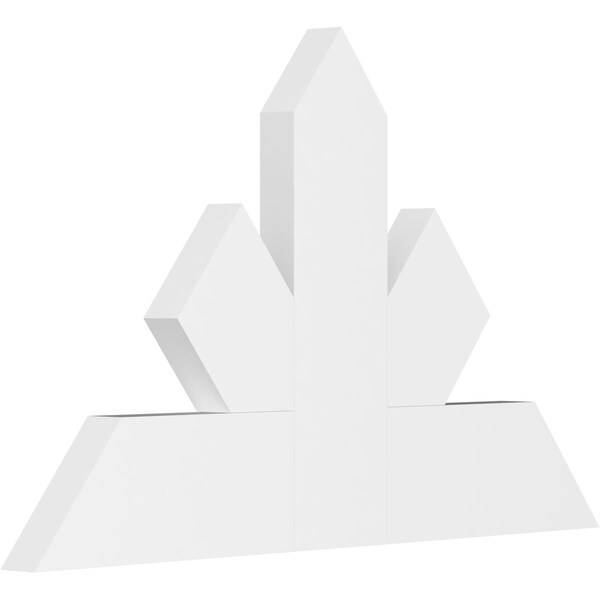 Ekena Millwork Saratoga Architectural Grade PVC Gable Bracket, 36"W x 22 1/2"H x 2"D x 6"F, 15/12 Pitch GBP036X23X0206SAR00 - main